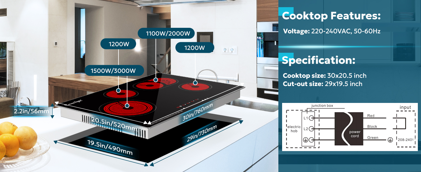 Cooktop Features and Specification