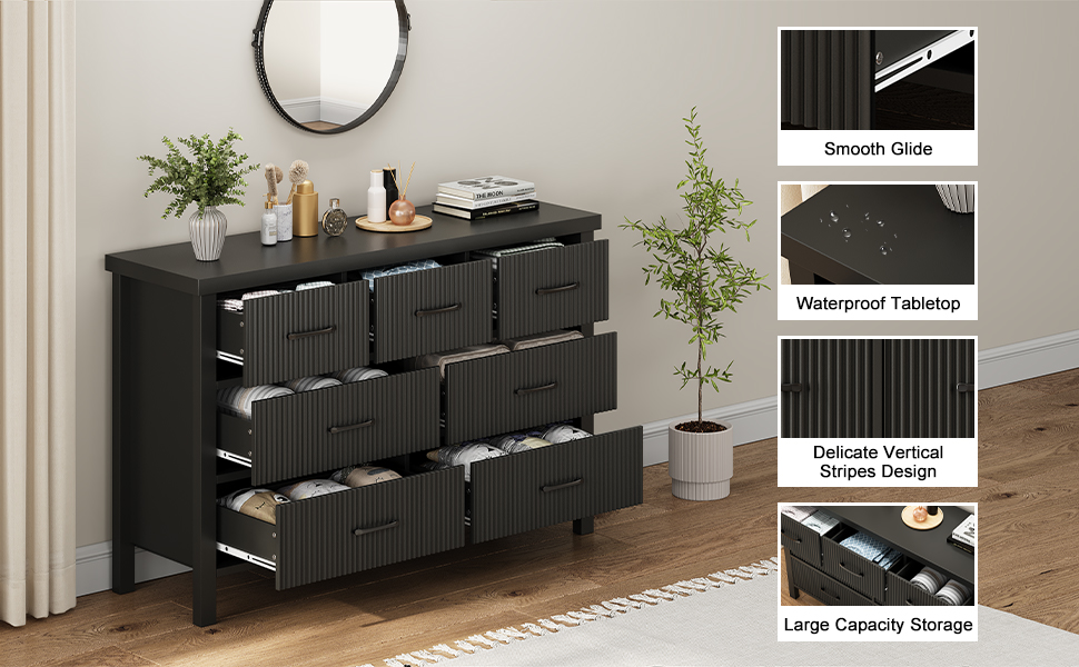 7 Drawer Dresser for Bedroom