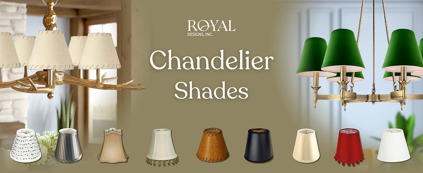 Chandeliers with decorative mini lamp shades