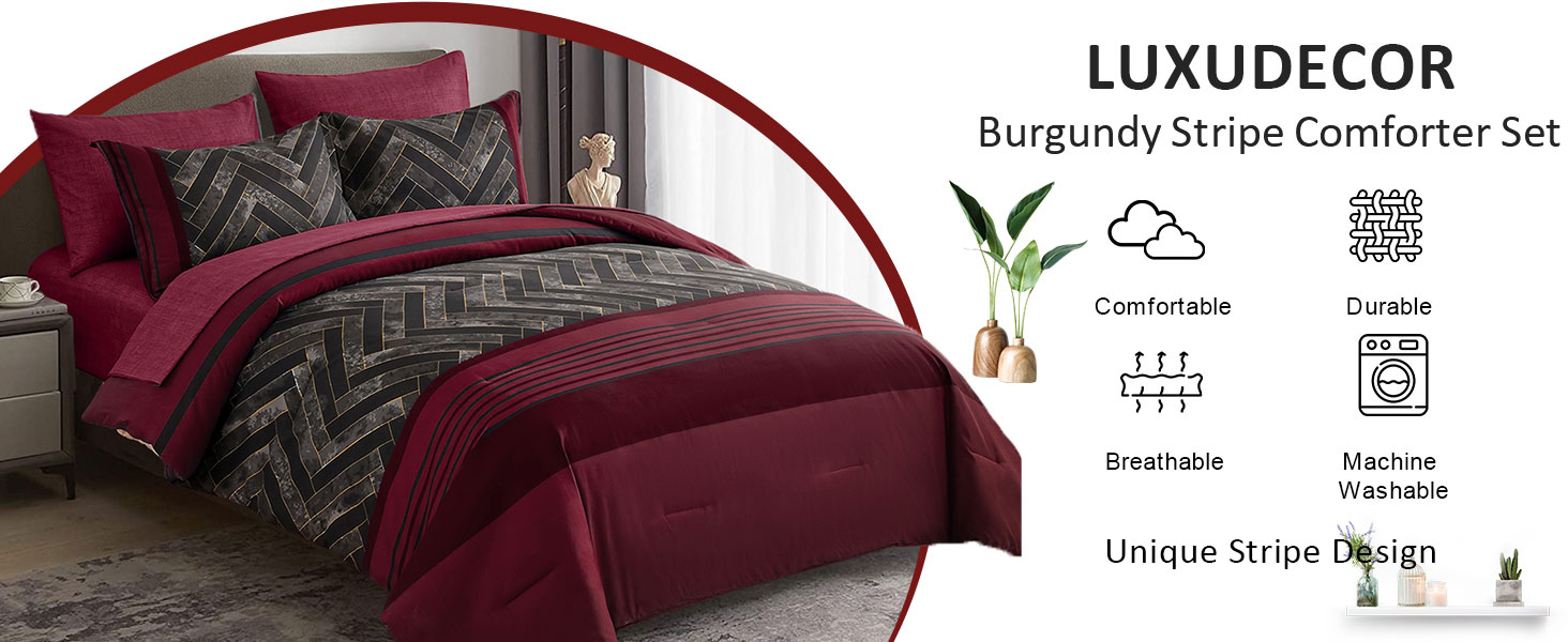 burgundy comforter set bed in a bag
