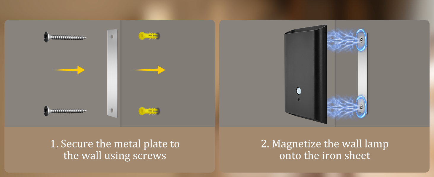 Screw-fixed closet lights motion sensored