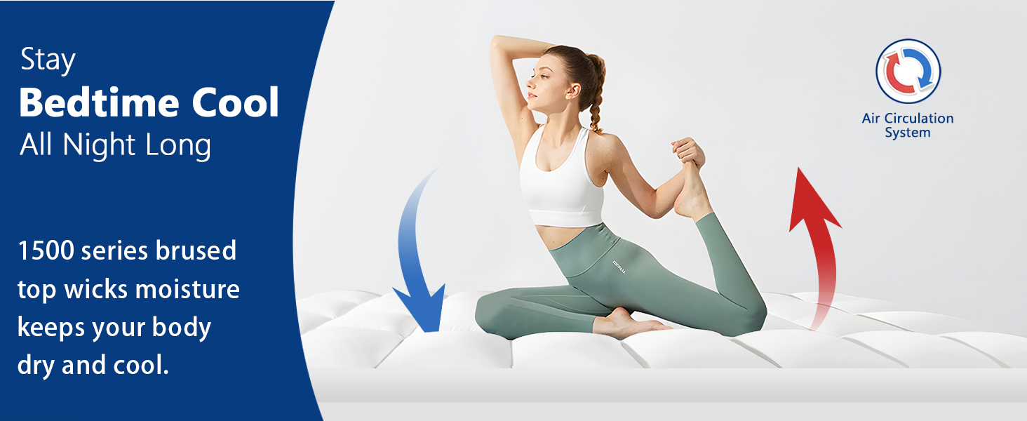 mattress topper pad cover pillow top bed topper cooling breathable soft back pain relief