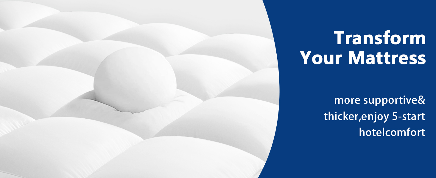 mattress topper pad cover pillow top bed topper cooling breathable soft back pain relief