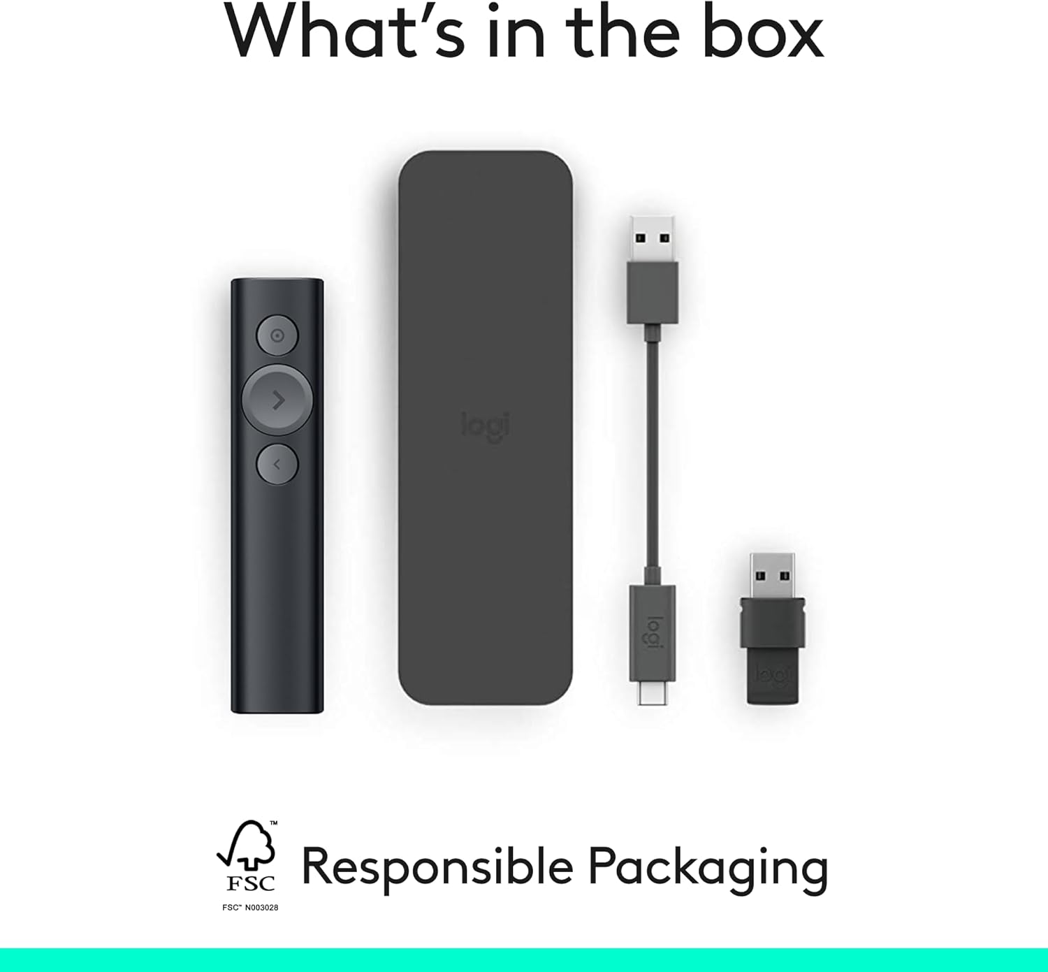 Logitech Spotlight Presentation Remote - Universal Wireless Presentation Clicker with Laser Pointer, Advanced Digital Highlighting, Bluetooth, 30 m Range and Quick Charging - Black - Image 8