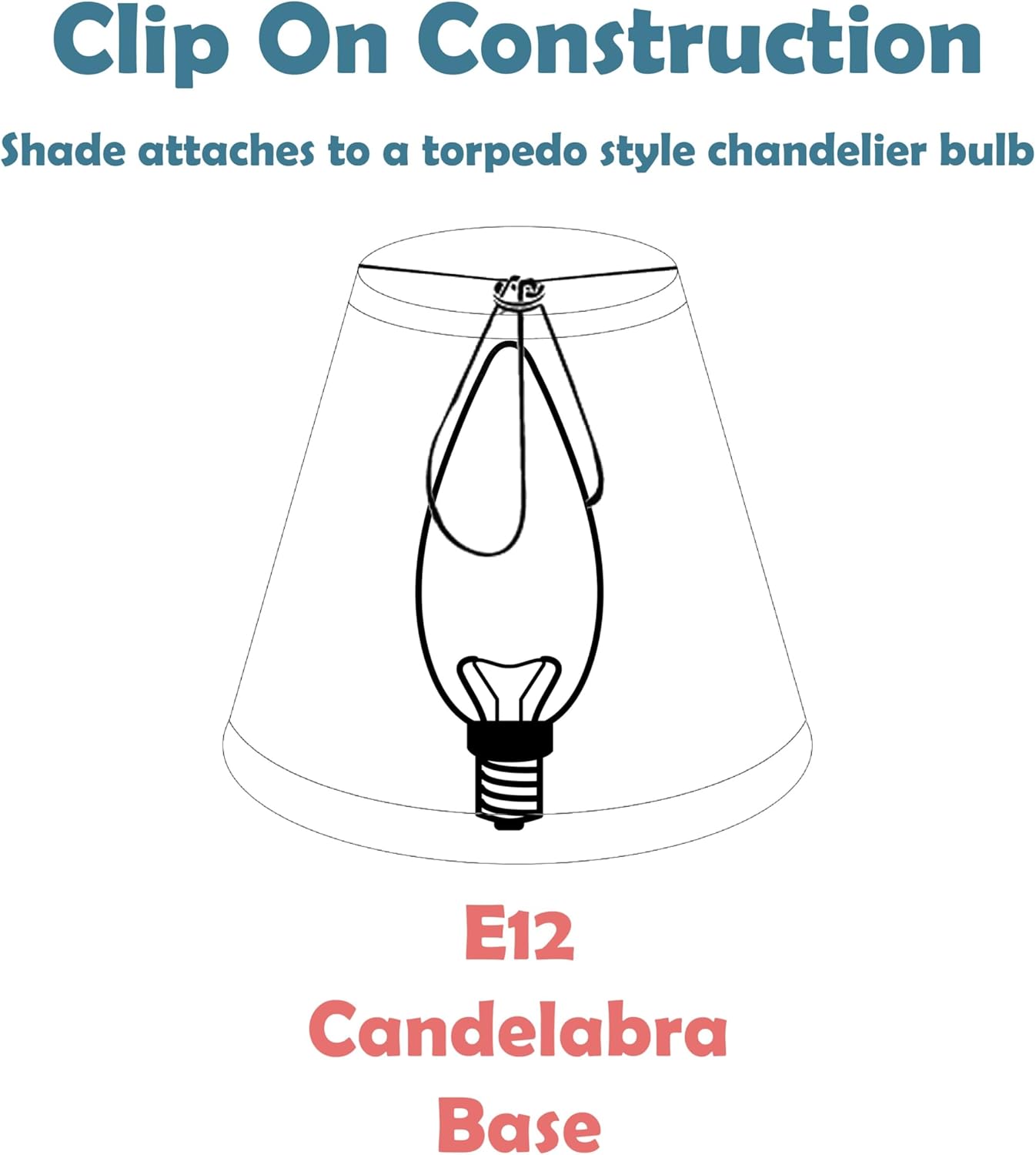 Aspen Creative 51004 Empire Clip On Chandelier Water Hyacinth Lamp Shade, 3" Top x 6" Bottom x 4-3/4" Slant Height - Image 7