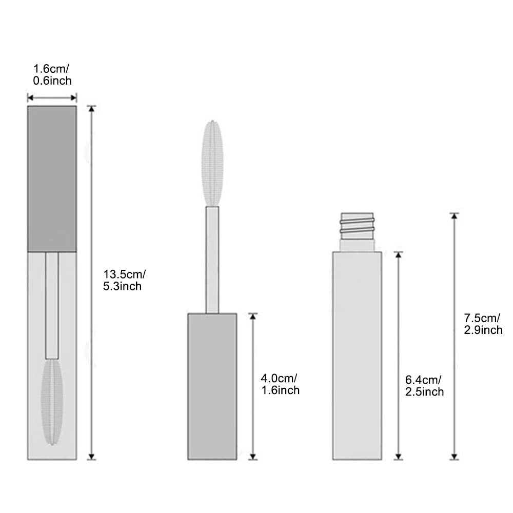 4 Pack Empty Mascara Tube with Eyelash Wand, ForSewian10ml Premium Eyelash Cream Container Bottle with Mini Funnels and Leak Stoppers (black) - Image 5