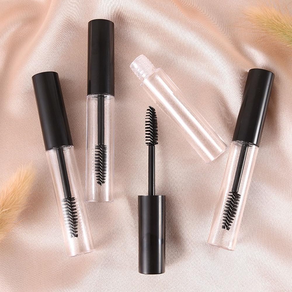 4 Pack Empty Mascara Tube with Eyelash Wand, ForSewian10ml Premium Eyelash Cream Container Bottle with Mini Funnels and Leak Stoppers (black) - Image 6