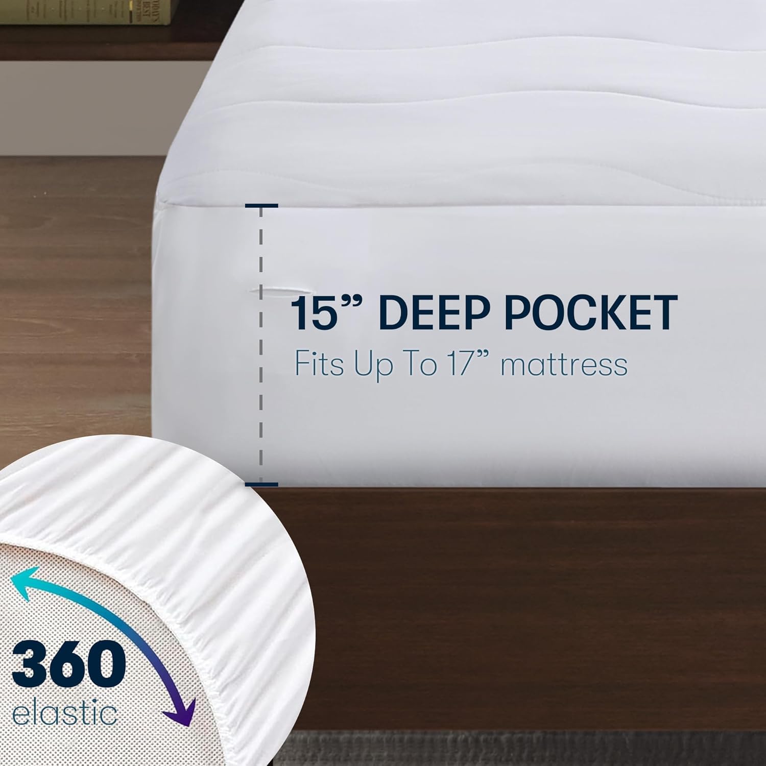 Serta Heated Mattress Pad Cal King Size - Electric Mattress Pad, 10 Heat Setting Controller, Auto Shut Off Timer, Deep Elastic Pocket, Up to 17" Mattress, ETL Certified, Machine Wash, Cal King, White - Image 2
