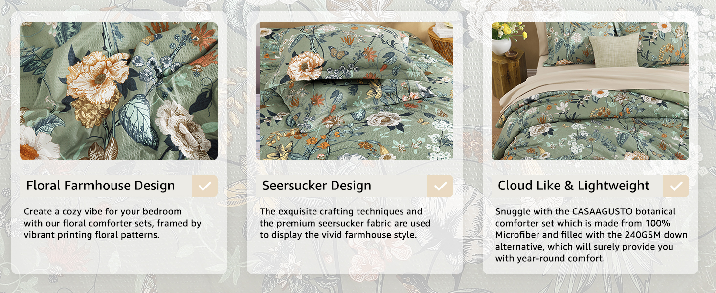 floral comforter set