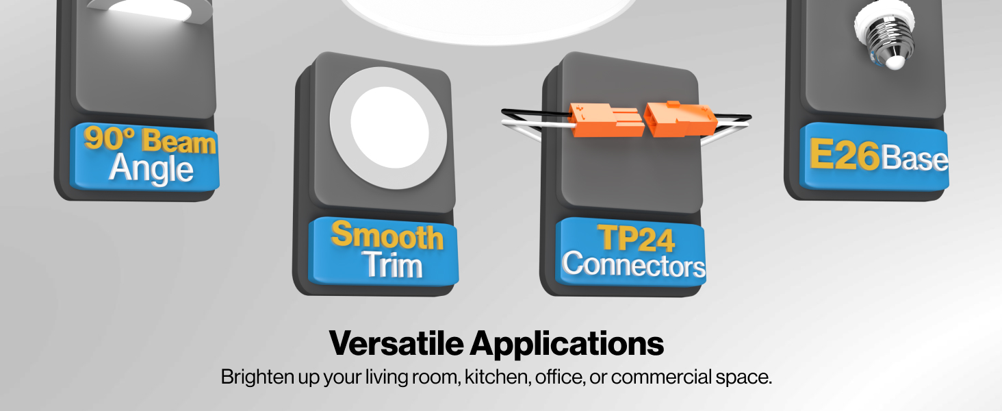 Versatile Application - Brighten up your living room, kitchen, office or commercial space.