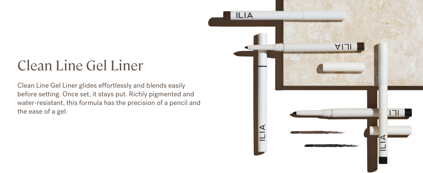 ILIA Clean Line Gel Liner: glides effortlessly and blends easily for pencil precision and gel ease.