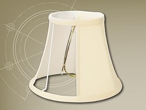 Cutaway image of a chandelier shade showing the internal metal frame and soft outer fabric.