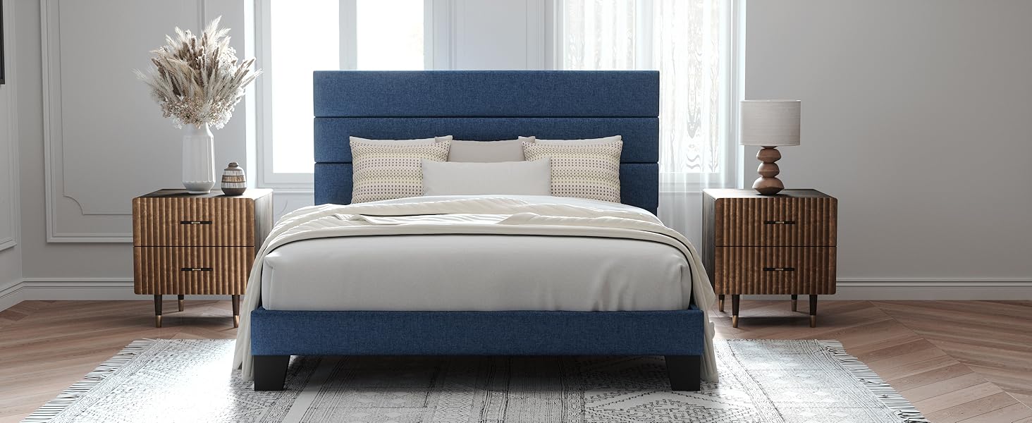 Blue bed frame