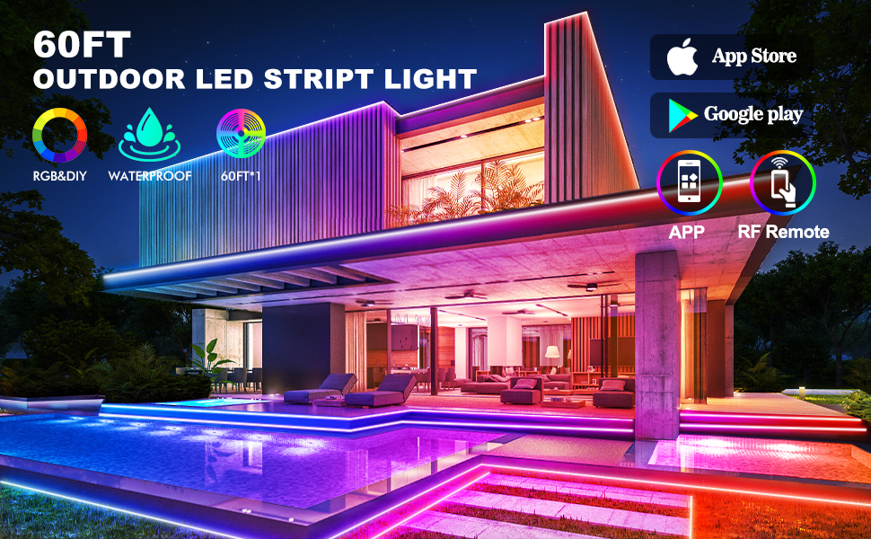 outdoor led strip lights waterproof
