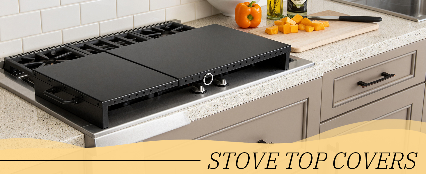 Adjustable Stove Top Cover for Gas Stoves, Electric Ranges & Kitchen Sinks