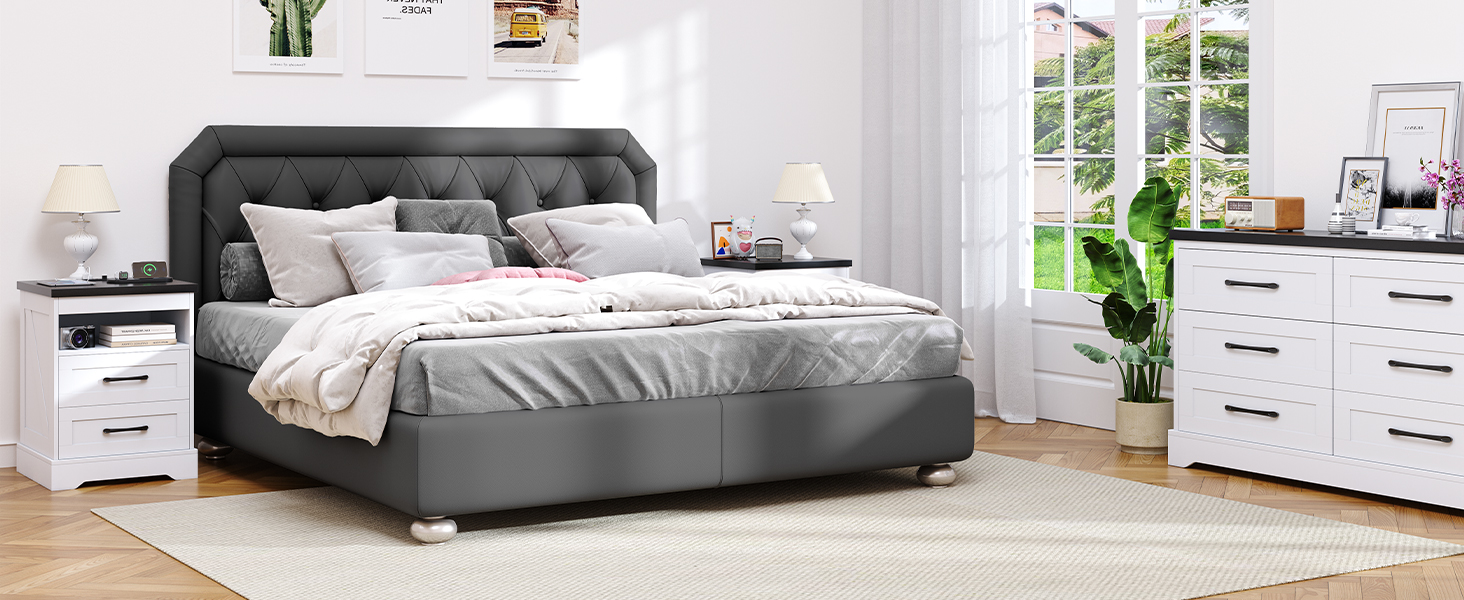 18&#39;&#39; Nightstand with LED Lights