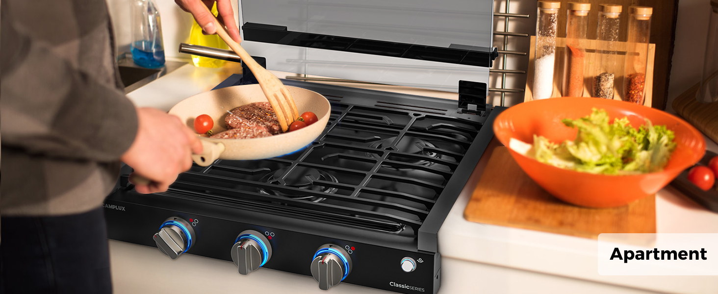 3 burners rv stove top for apartment