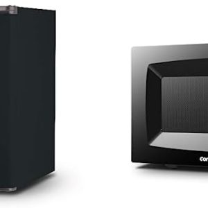 BLACK+DECKER BCRK17B Compact Refrigerator Energy Star Single Door Mini Fridge with Freezer, 1.7 Cubic Feet, Black & COMFEE' EM720CPL-PMB Countertop Microwave Oven with Sound On/Off, ECO Mode
