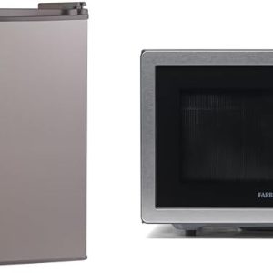 BLACK+DECKER BCRK17V Compact Refrigerator Energy Star Single Door Mini Fridge with Freezer & Farberware Countertop Microwave 1000 Watts, 1.1 cu ft - Microwave Oven