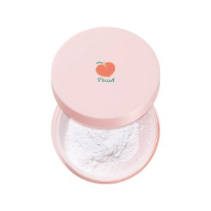 SKINFOOD Peach Cotton Multi Finish Powder 5g - Korean Peach Extract & Calamin Sebum Control Face Powder - Silky Setting Powder - Setting Powder for Oily Skin - Sweet Peach Scent for Soft Skin