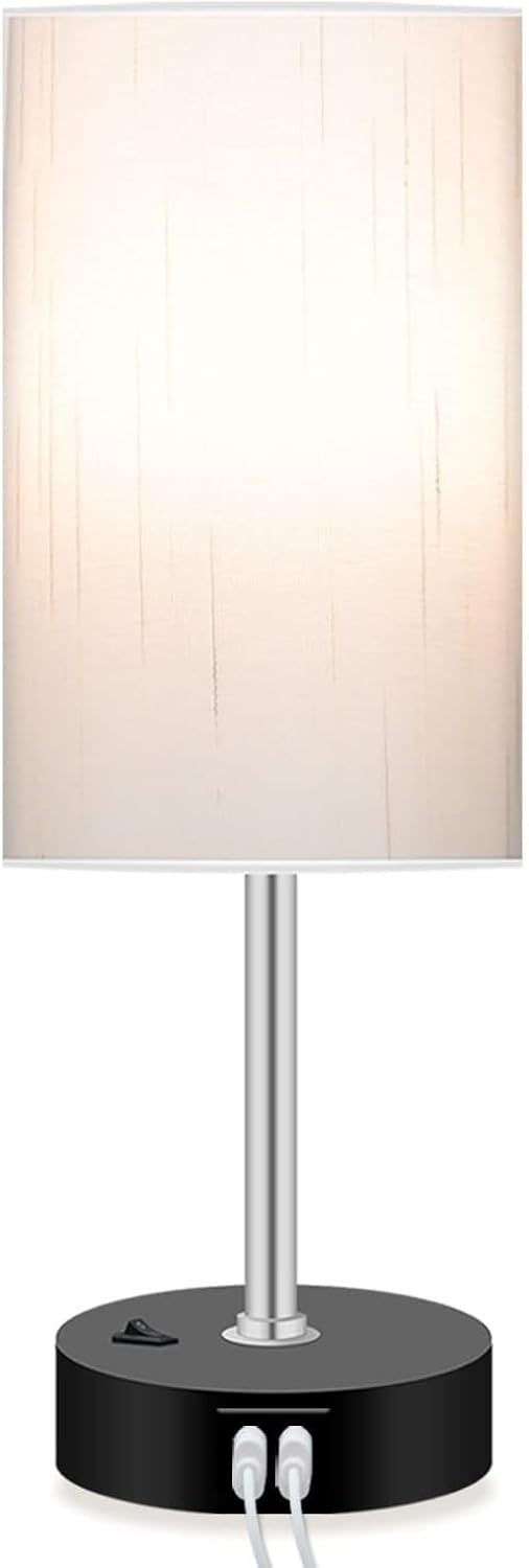 Bedroom Lamp with Smart RGB LED Bulb, Multicolor Changing Table Lamp for Bedroom with 2 USB Port, Dimmable Bedside Lamp Work with Alexa, Smart Nightstand Light for Living Room Sync with Music(2.4GHz) - Image 4