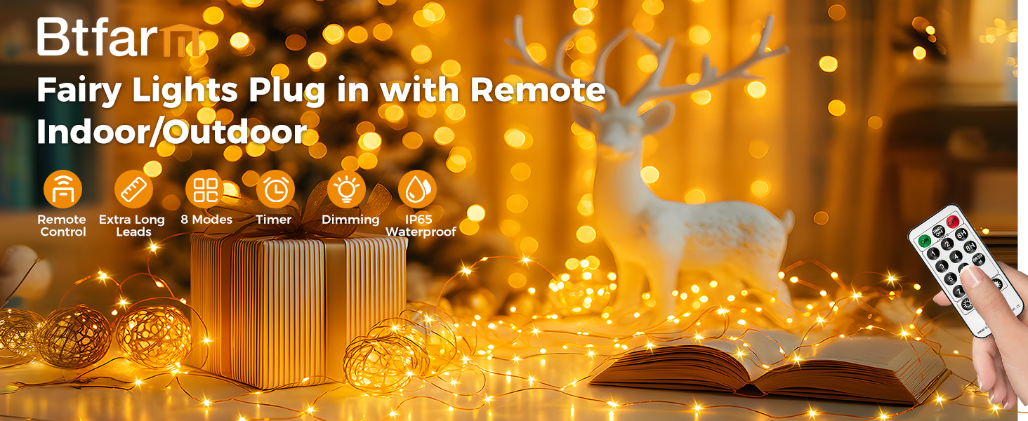 plug in fairy lights with remote