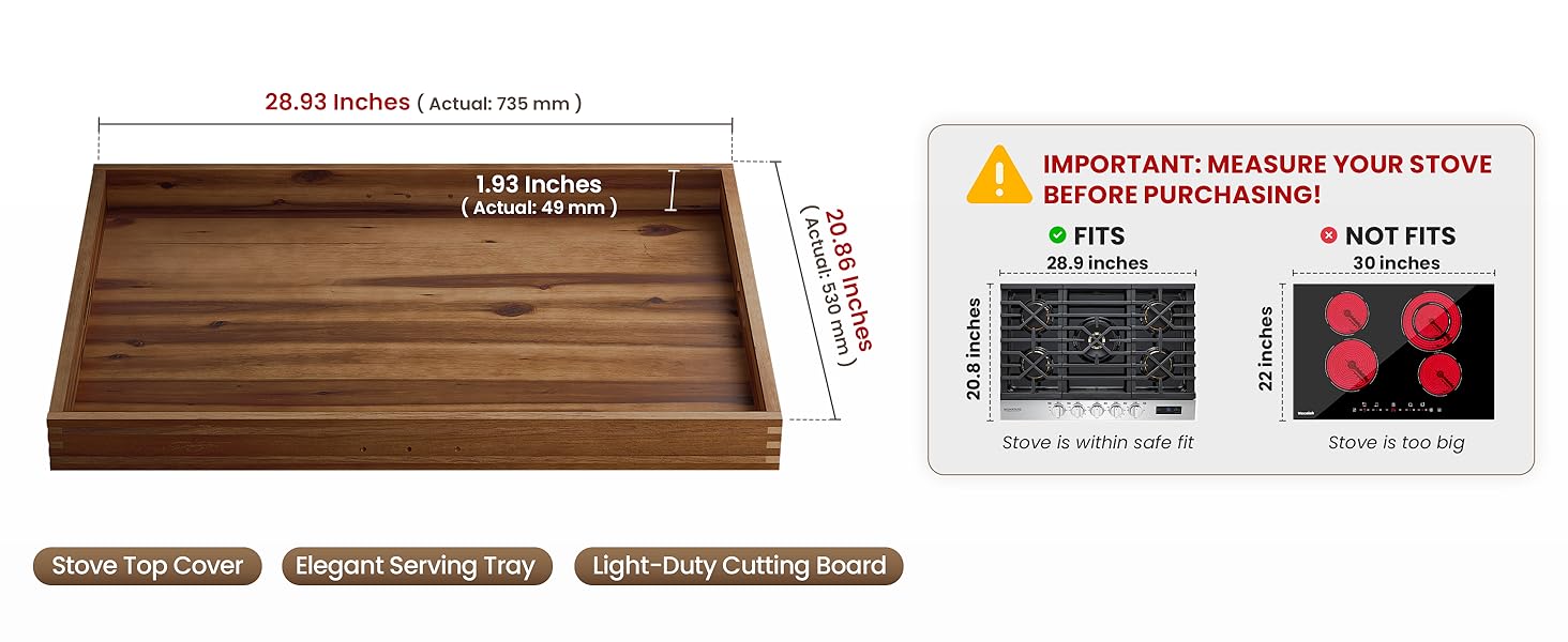 noodle board dimension