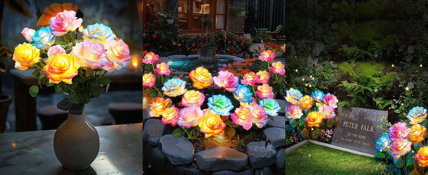 garden lights solar powered waterproof