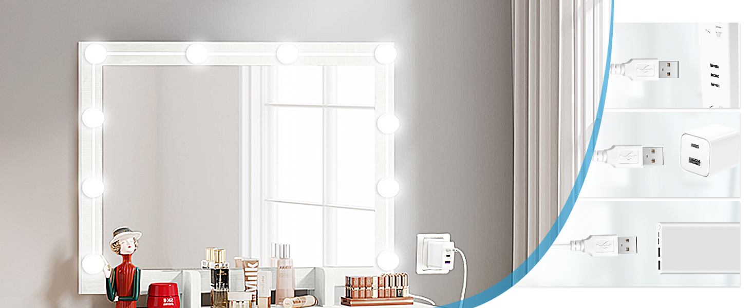 vanity mirror lights stick on