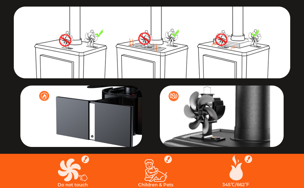 wood stove fans non electric heat powered