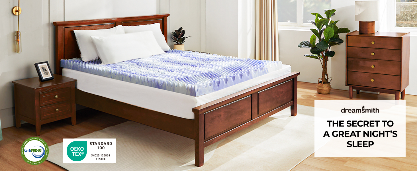 Dreamsmith 7-Zone Memory Foam Mattress Topper