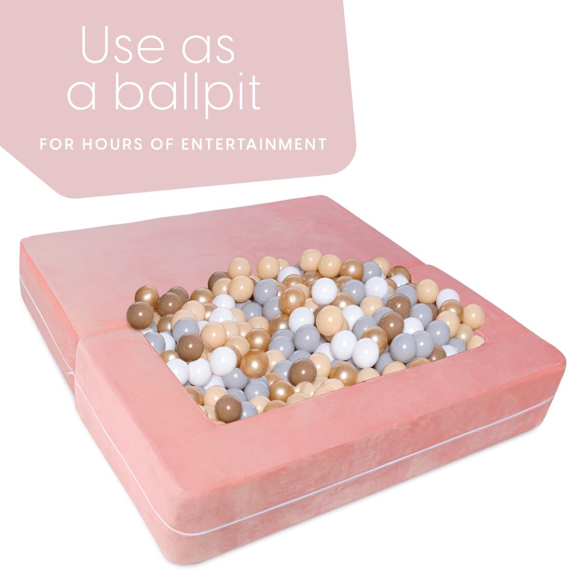 Milliard Kids Couch - Modular Kids Sofa for Toddler and Baby Playroom/Bedroom Furniture (Pink) with Bonus Pillow - Image 7