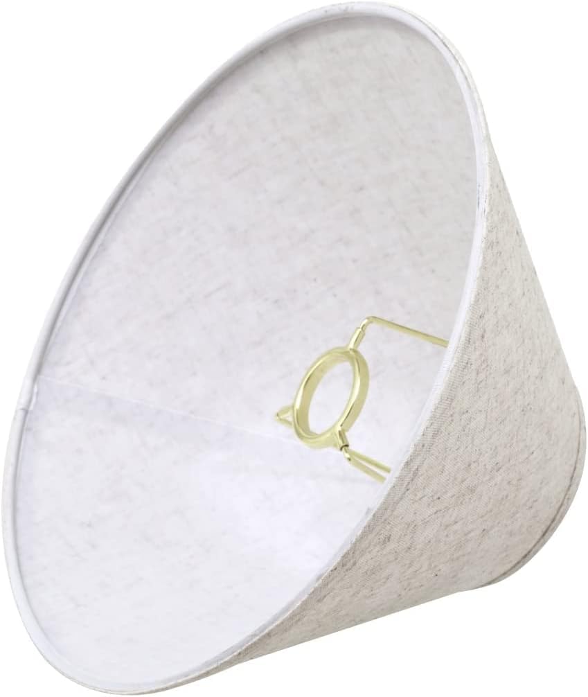 Aspen Creative 58703A Empire Uno Lamp Shade in Flaxen, 4" Top x 11" Bottom x 7" Slant Height, Slip UNO 33mm - Image 3