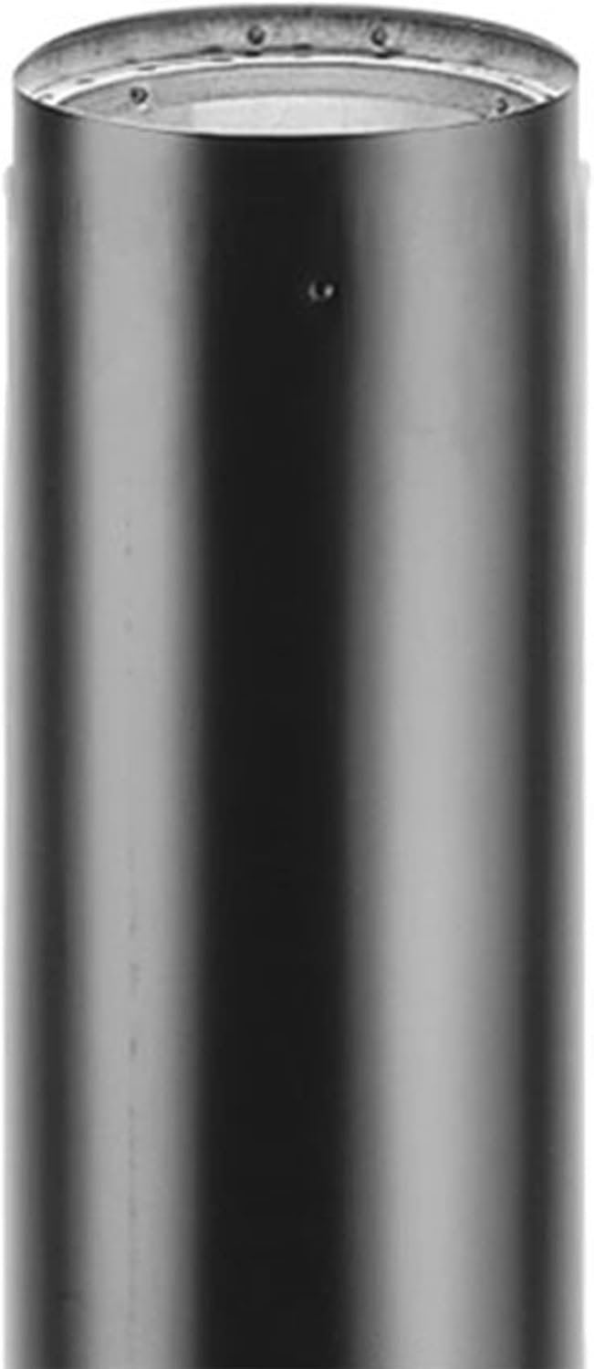 DuraVent 6 Inch Adjustable Lightweight Stainless Steel Double Wall Wood Burning Stove Pipe Connector to Vent Smoke or Exhaust, Black - Image 6