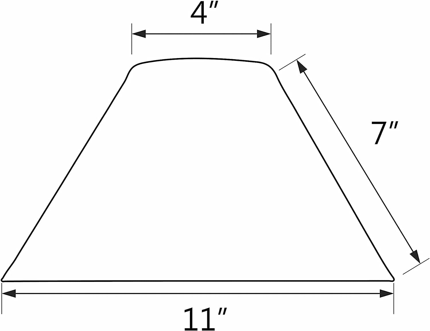 Aspen Creative 58703A Empire Uno Lamp Shade in Flaxen, 4" Top x 11" Bottom x 7" Slant Height, Slip UNO 33mm - Image 5