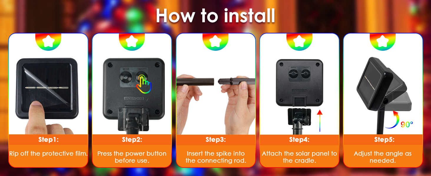 Solar Lights Installation Steps