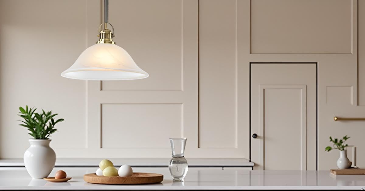 Aspen Creative 23140-11 Etched Alabaster Transitional Style Replacement Glass Shade for Medium Base Socket Torchiere Lamp, Swag Lamp and Pendant, 15-1/2" Diameter x 5-1/2" High, 1 Pack - Image 5