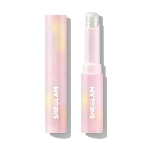 SHEGLAM Crystal Jelly Glaze Stick Eye Shadow Stick Eyeliner Brightener Pencil Crayon with Brush Easy to Blend Long Lasting Shimmer Eyeshadow-Rosy Gem