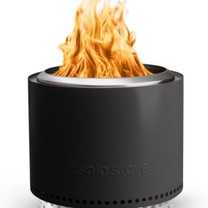 Solo Stove Bonfire 2.0 with Stand, 19.5 Inch Smokeless Fire Pit with Removable Ash Pan - Portable Outdoor Fire Pit - Stainless Steel Wood Burning Fireplace, Ideal for 4-6 People, 21.75 lbs, Ash