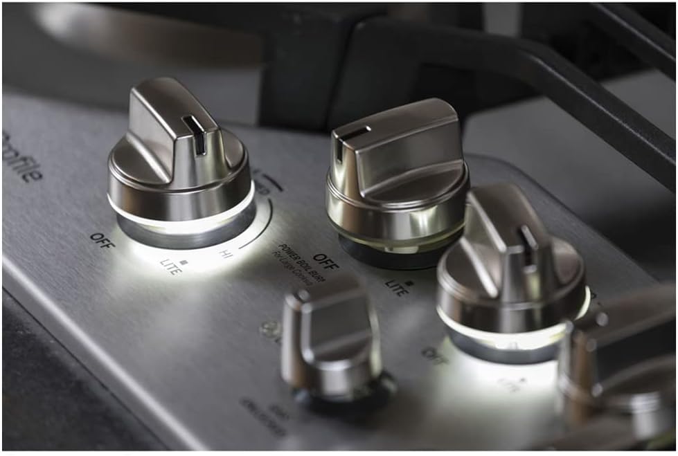 GE PGP9030SLSS 30 Inch Gas Cooktop, Solid Black - Image 3