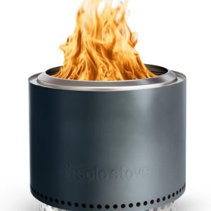 Solo Stove Bonfire with Stand | 19.5" Smokeless Fire Pit, Removable Ash Pan | Portable Stainless Steel Wood Burning Outdoor Fireplace, Ideal for 4–6 People, 21.75 lbs, Gunmetal
