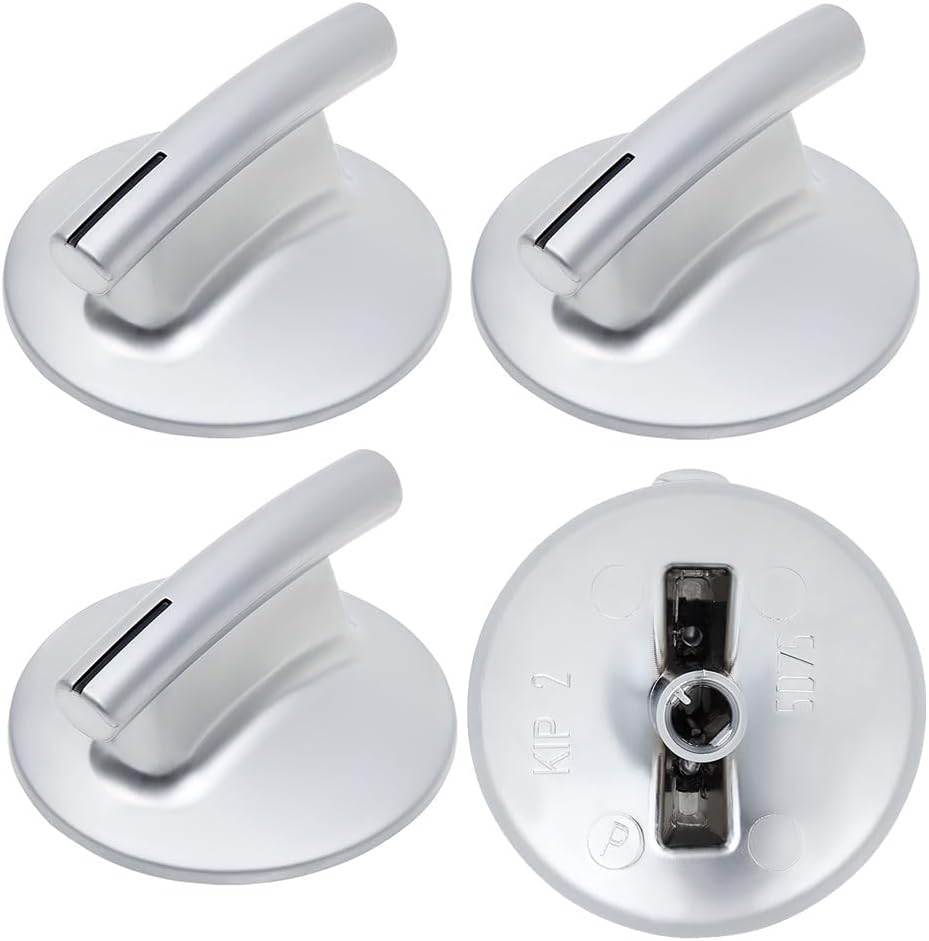 4Pcs WP74010839 Cooktop Burner Knob Replacement Part fit for Jenn-Air Stove/Range - Replaces 74010839, 7737P372-60, Not Universal