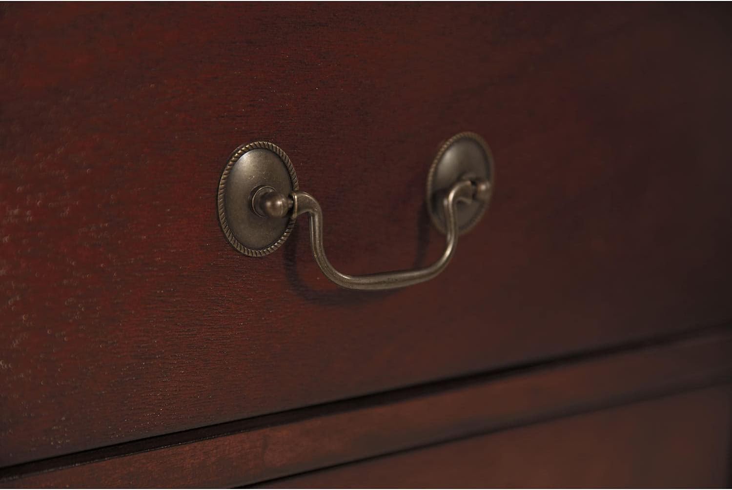 Signature Design by Ashley Alisdair Traditional 2 Drawer Nightstand, 23.75" Tall, Dark Brown - Image 4