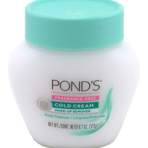 Ponds Cold Cream Make-Up Remover Fragrance-Free 6.1 Ounce (Pack of 2)
