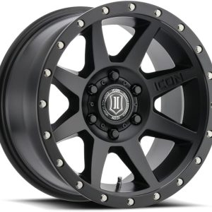 ICON Alloys Rebound, Satin Black, 17 x 8.5/6 x 5.5, 0mm Offset, 4.75" BS, 1817858347SB