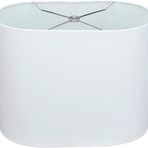 Aspen Creative 37001A Transitional Oval Hardback Shaped Spider Construction Lamp Shade in Off-White, 13 1/2" wide (8" + 13 1/2") x (8" + 13 1/2") x 10 1/2"