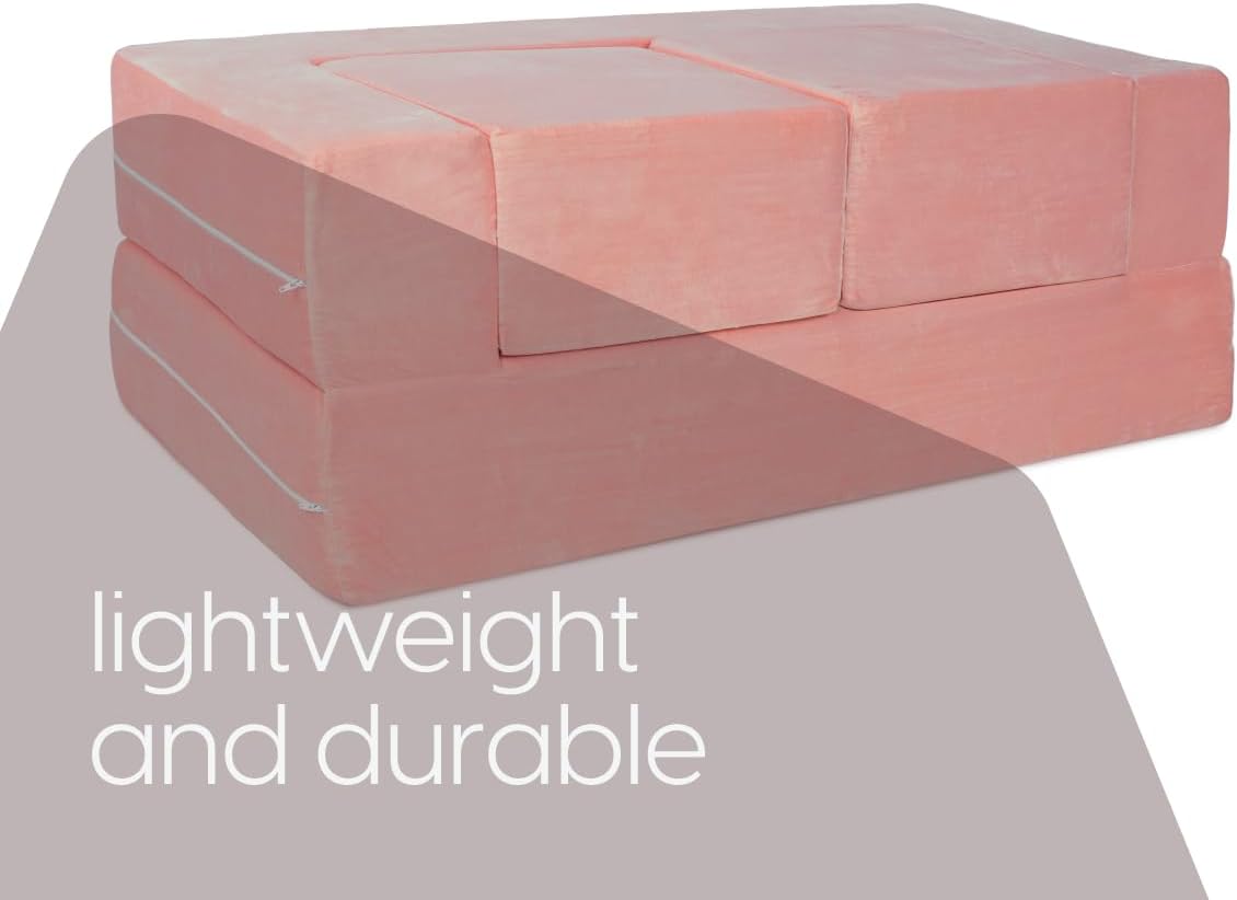 Milliard Kids Couch - Modular Kids Sofa for Toddler and Baby Playroom/Bedroom Furniture (Pink) with Bonus Pillow - Image 8