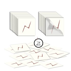 Wizard Lightning Bolt Scar Temporary Tattoos for Halloween,Magic Cosplay Birthday Party Supplies Decorations, 24 PCS