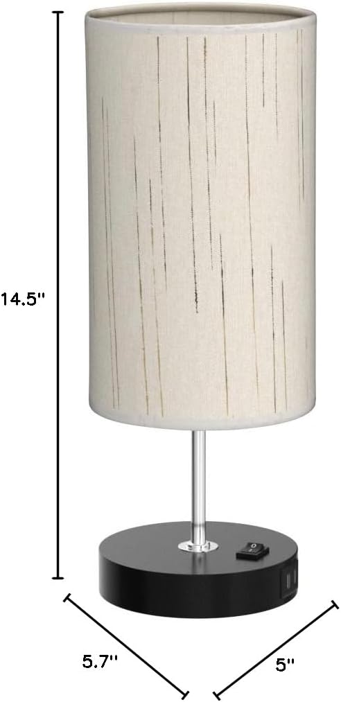 Bedroom Lamp with Smart RGB LED Bulb, Multicolor Changing Table Lamp for Bedroom with 2 USB Port, Dimmable Bedside Lamp Work with Alexa, Smart Nightstand Light for Living Room Sync with Music(2.4GHz) - Image 8