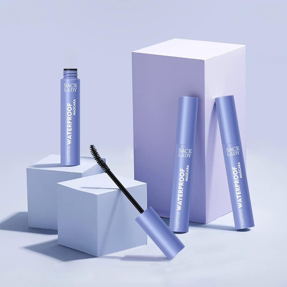 SACE LADY Black Mascara, Waterproof Volume Lengthening Eyelashes Mascara, Long Wearing Natural-Looking Smudge-Proof No Clumping Eye Makeup - Image 7
